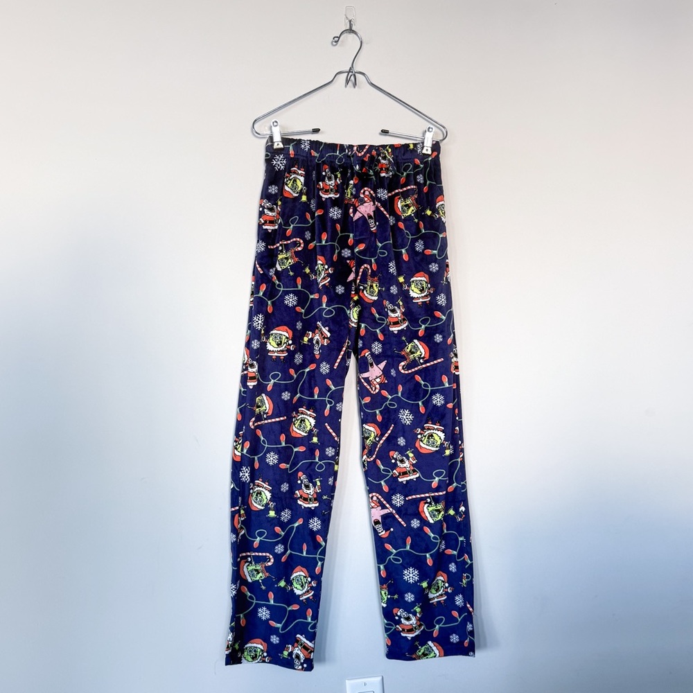 3/$20⚡️ SPONGEBOB Patrick Christmas Santa Candy Canes LOUNGE PAJAMA PANTS sz M